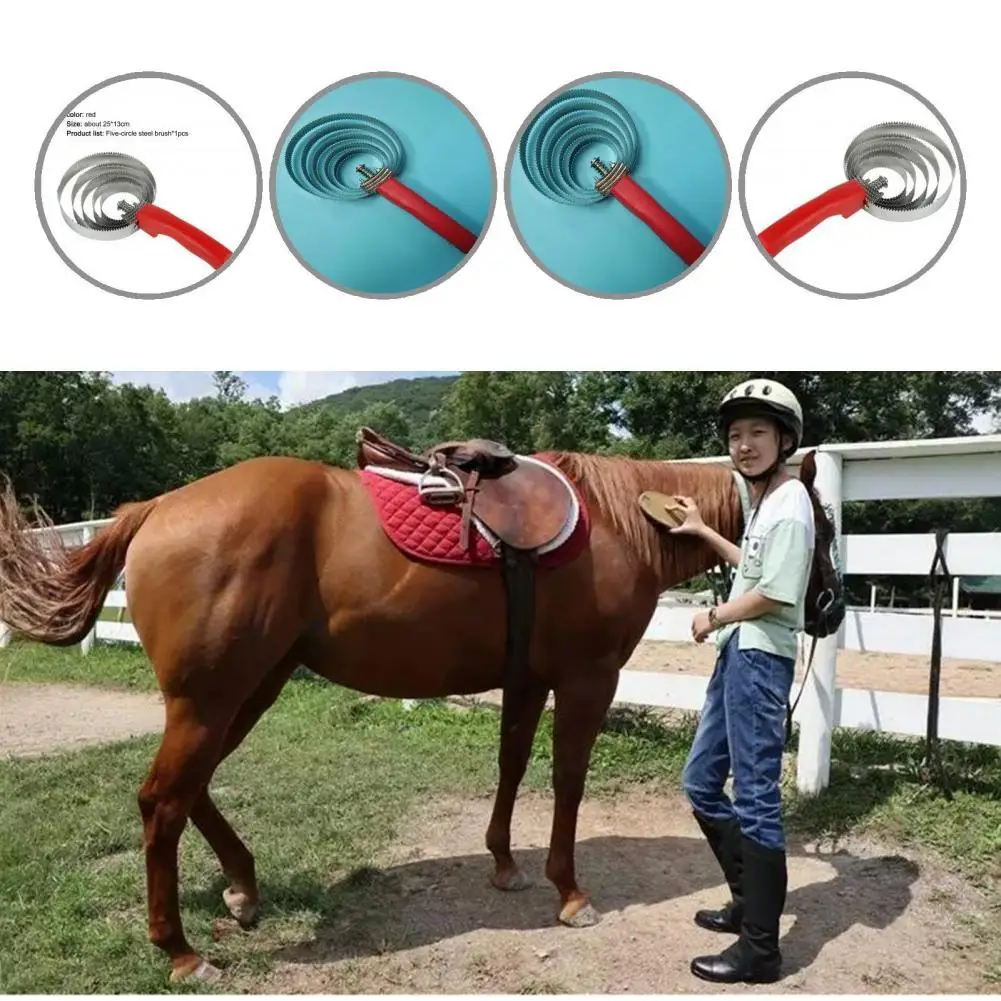

Labor-saving Premium Horse Brush Comb Scratcher Wear-resistant Horse Brush Anti-break for Outdoor