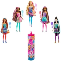 2021 new 100 original barbie color reveal doll 7 surprises water reveals confetti print doll%e2%80%99s look color change on hair face
