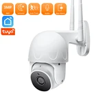 IP-камера Tuya, 3 Мп, PTZ, водонепроницаемая, беспроводная, Wi-Fi