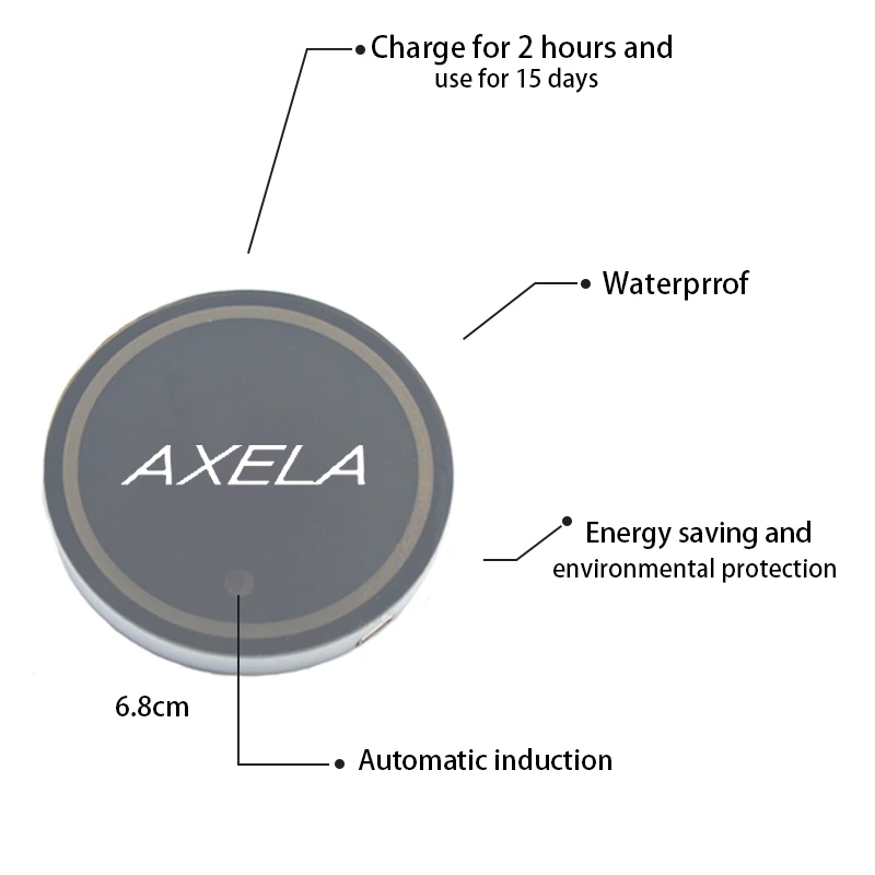 

7 Color Car Luminous Cup Mat Coaster Led Atmosphere Light Non-slip mat For Mazda 3 Axela Auto Accessories