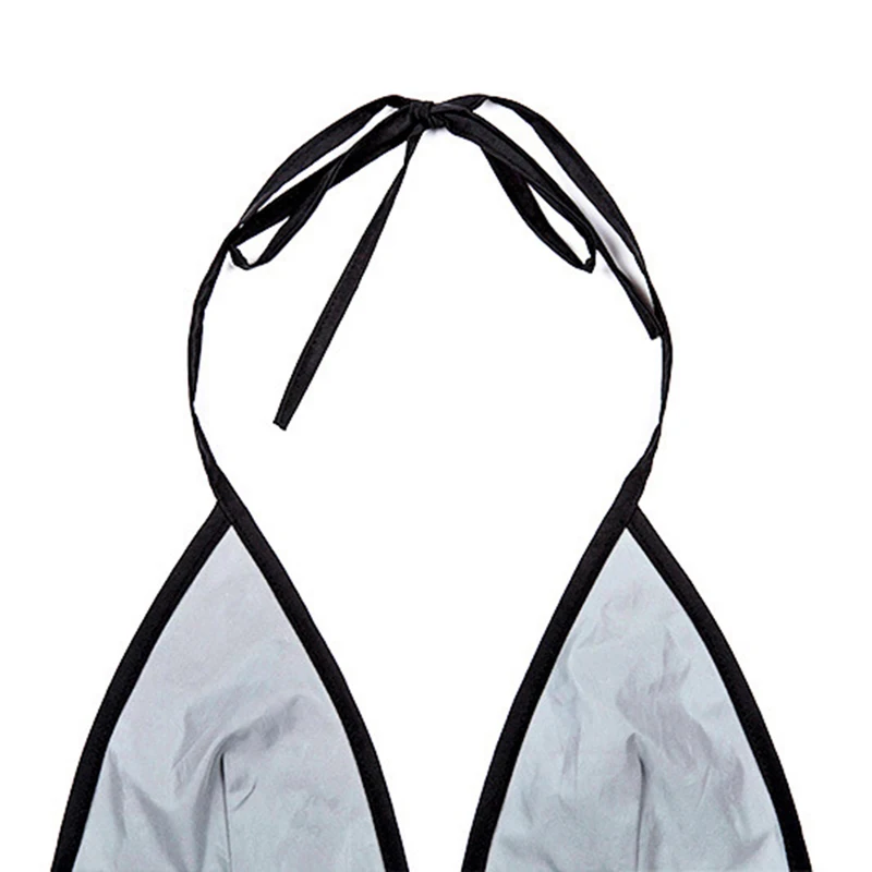 Sexy Slim Crop Top Women Gray Reflective Bra Summer Ladies Fashion Casual Tank | Женская одежда