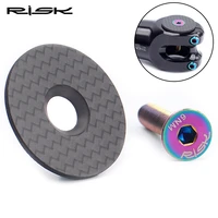 risk all carbon bicycle headset top cap titanium bolts od2 stem cap 28 6mm 31 8mm road bicycle mtb bike stem cover accessories