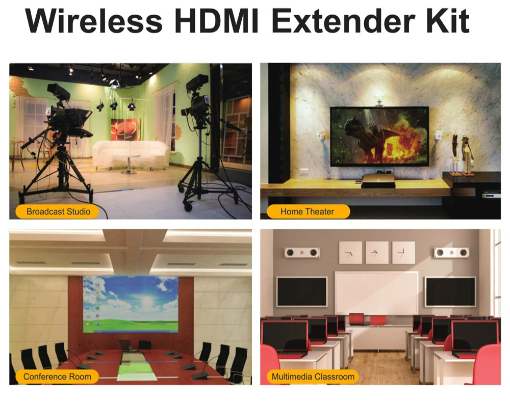 Беспроводной 1080P беспроводной HDMI удлинитель 300 м HDMI передатчик и приемник 5G 1920x1080@ 60 Гц HD видео передача VGA порт