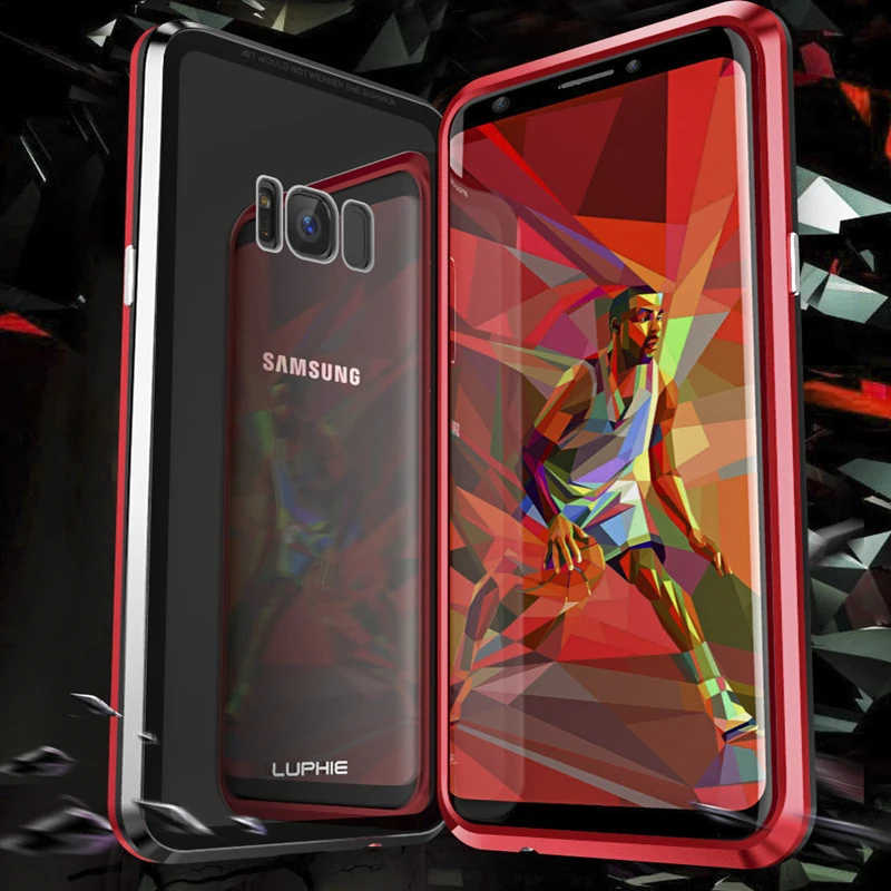 360 полный охват закаленное стекло Магнитный чехол для samsung S8 S8plus S9 plus Note 8 9 S10 S10e с
