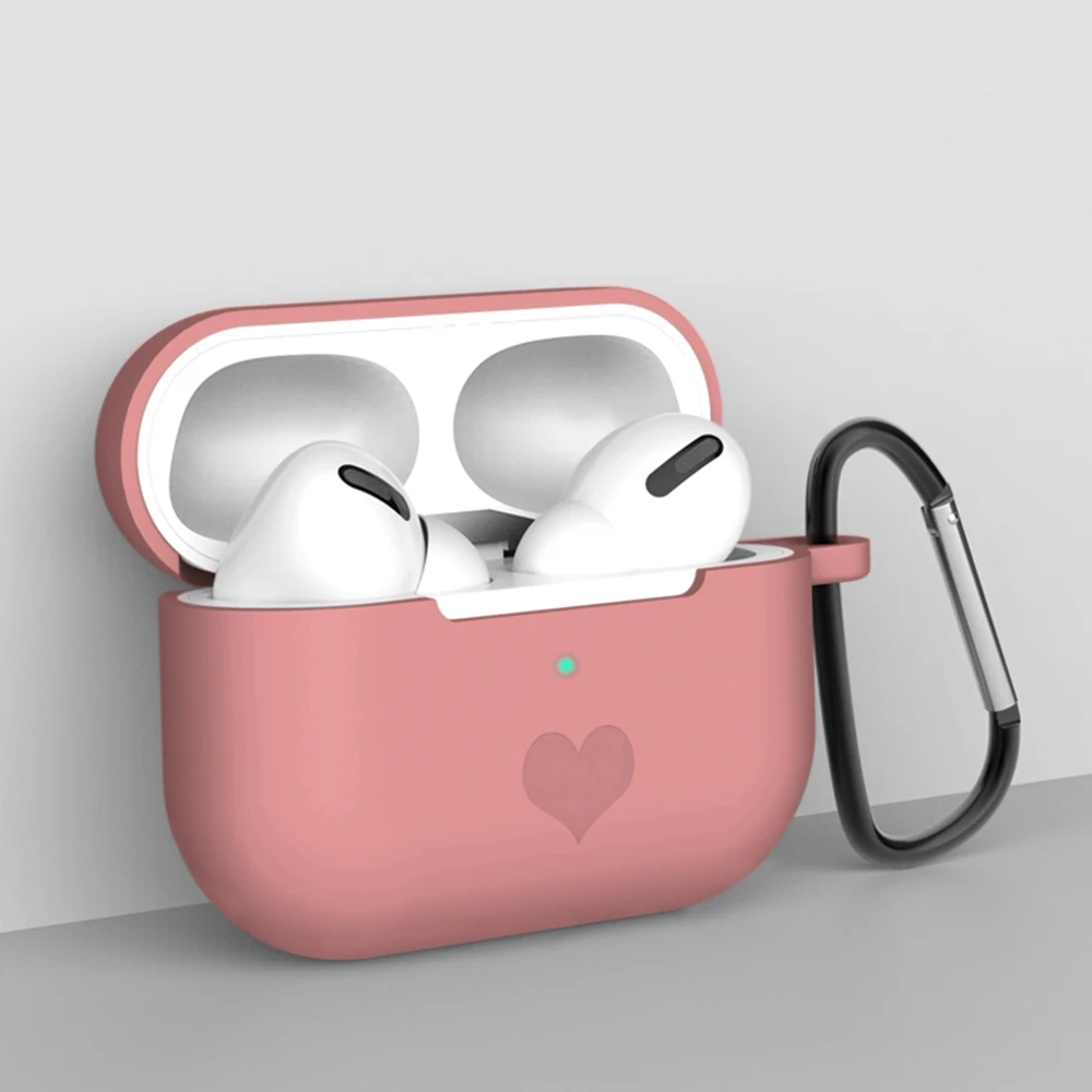 LAPOPNUT легкий силиконовый беспроводной чехол с милым сердечком и Bluetooth для AirPods Pro