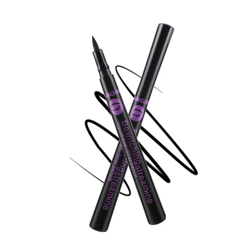 eyeliner black 1 шт., Водостойкая Подводка для глаз, жидкая, стойкая, деловая, Черная Подводка для глаз, карандаш, макияж, косметические инструменты - Цвет: eyeliner black