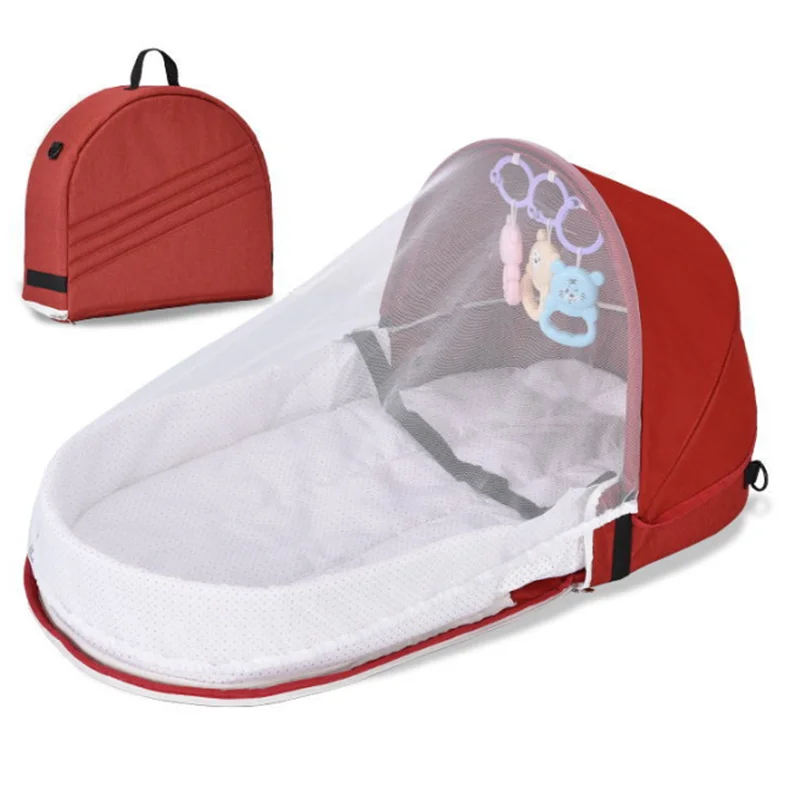 

Portable Baby Bed Foldable Multifunction Baby Cribs For Newborns Travel Sun Protection Mosquito Net Breathable Baby Nest Bed