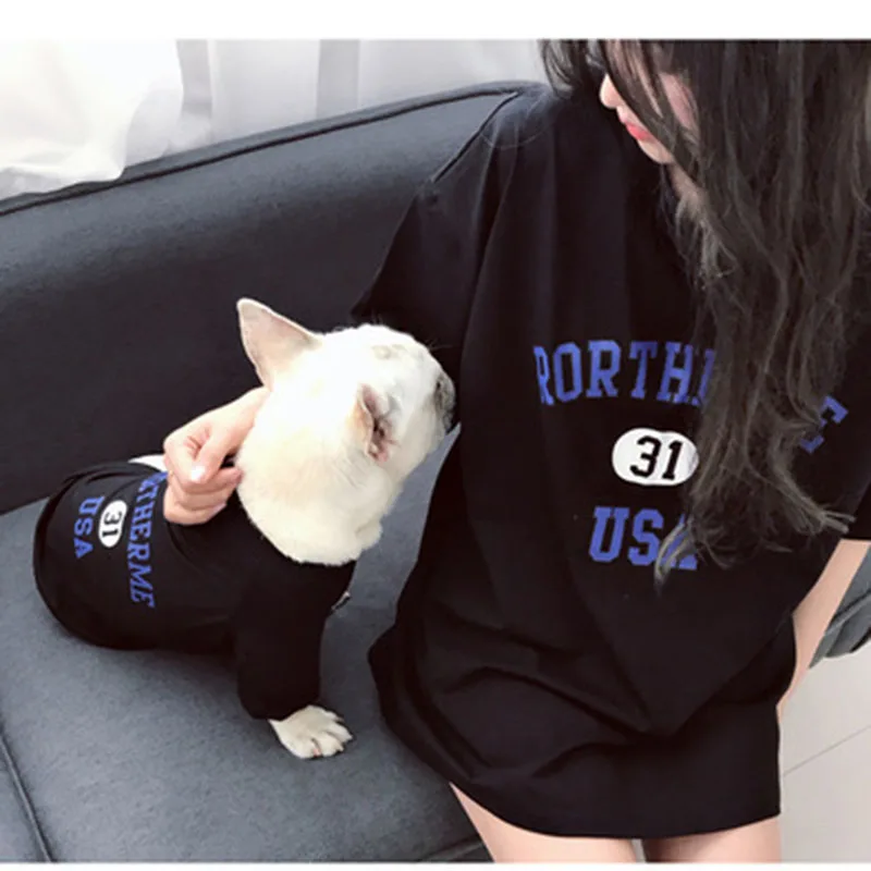 100% хлопок семейный комбинезон для собак пижама одежда маленьких и больших