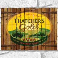 thatchers gold cider metal signs vintage retro mancave wall garage shed tin sign