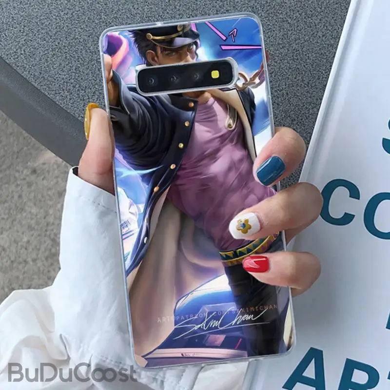 

Fantasy Adventure JoJo Anime Black TPU Soft Phone Case For Samsung S6 7 8 9 10 S8 9 10 Plus S10E S10 Lite S6 7 Edge Plus Cover