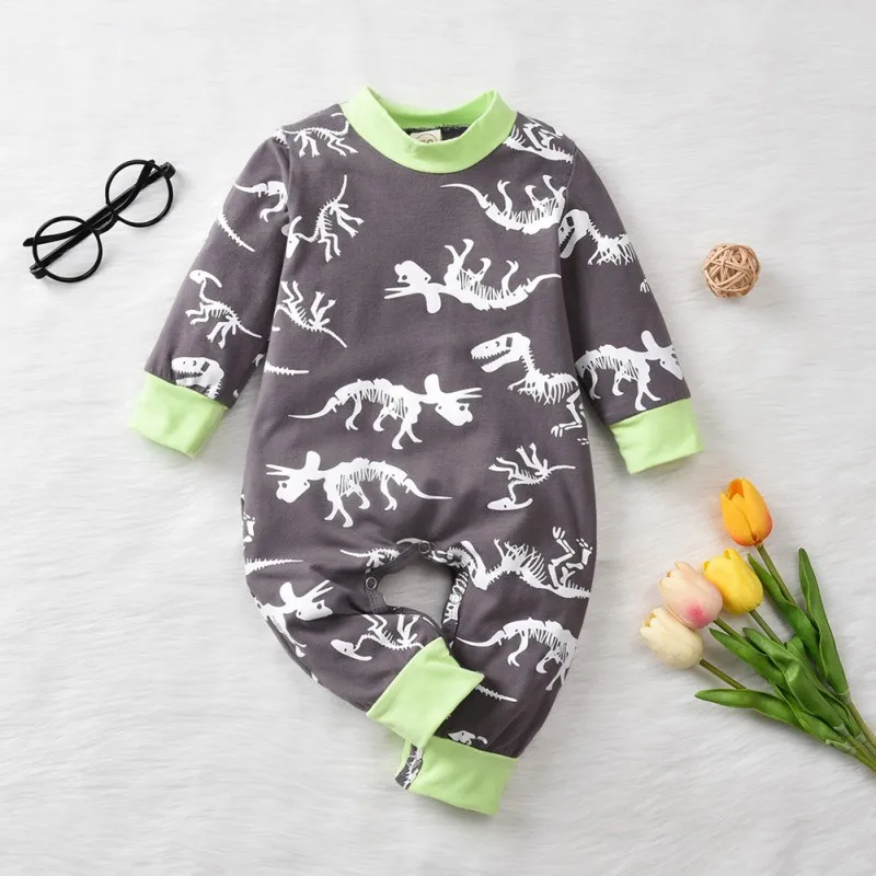 new born baby clothes boy romper winter costume bebe Dinosaur Cartoon for 0-24 Month 2019 |
