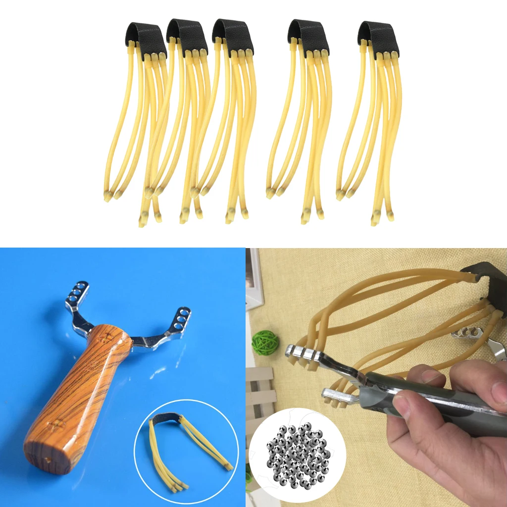 

5pcs Slingshot Rubber Band Group Slingshot Catapult Band Outdoor Games