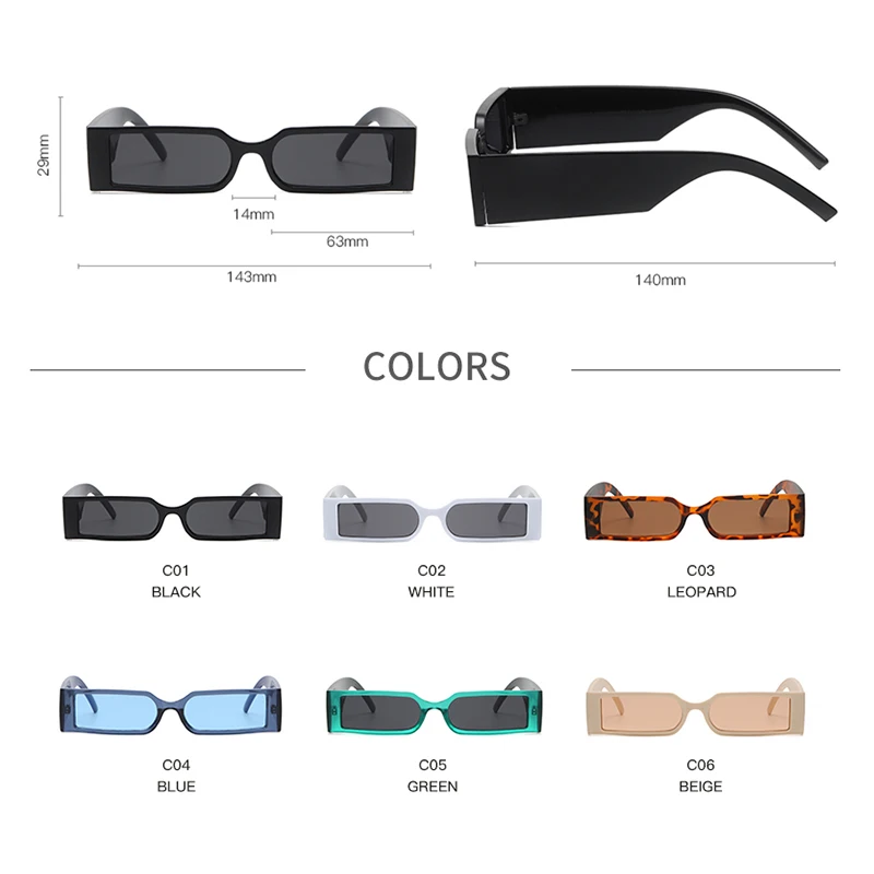 

Luxury Brand Designer Sunglasses Fashion Small Square Frame Retro Sunglasses Ladies Personality Wide Legs Male Glasses UV400