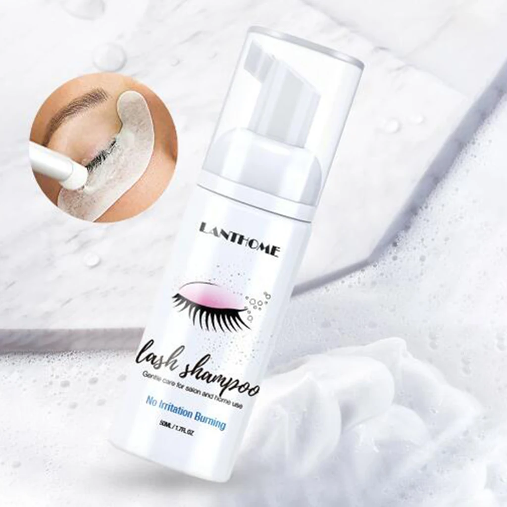 

50ml Eyelash Shampoo Grafting Eyelashes Gentle Cleansing Mousse Foam No Stimulation Makeup Clean Eyelash Extension Glue Dropship