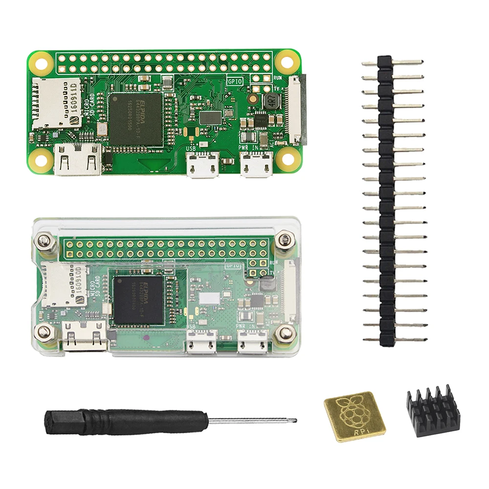 Оригинальный набор Raspberry Pi Zero V/Raspberry W + акриловый чехол алюминиевый радиатор для