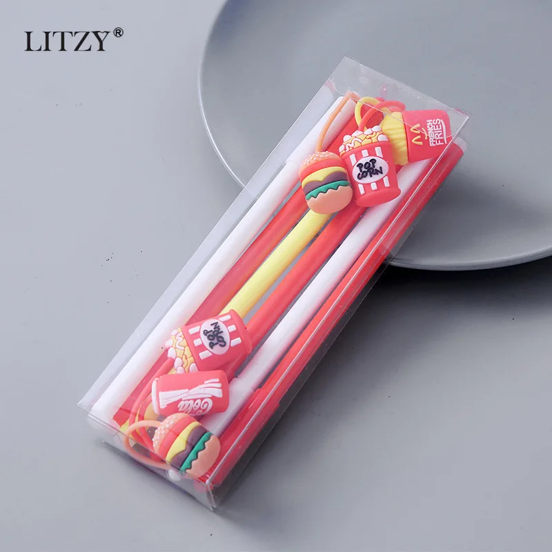LITZY 6 шт./компл. стираемая гелевая ручка Kawaii Единорог животное Набор для школы