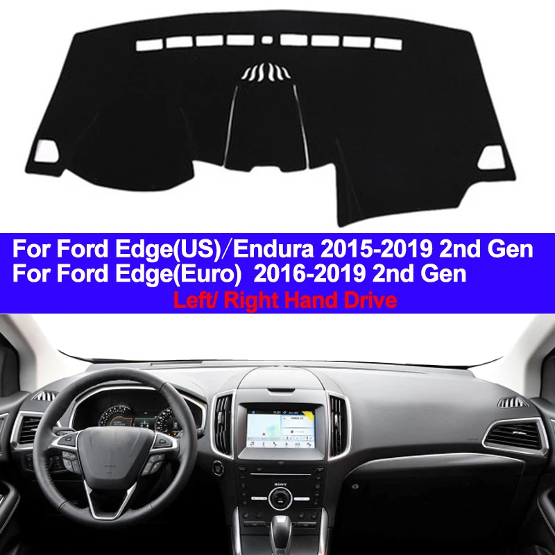 

Car Auto Inner Dashboard Cover Dash Mat Cape Carpet Pad Cushion 2 Layers For Ford Edge / Endura 2015 2016 2017 2018 2019 LHD RHD