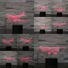 Разноцветная простая 3D лампа с сенсорным пультом дистанционного управления USB Lampara, яркая основа, подарки на день рождения для детей, детская спальная лампа, многоцветная меняющаяся лампа