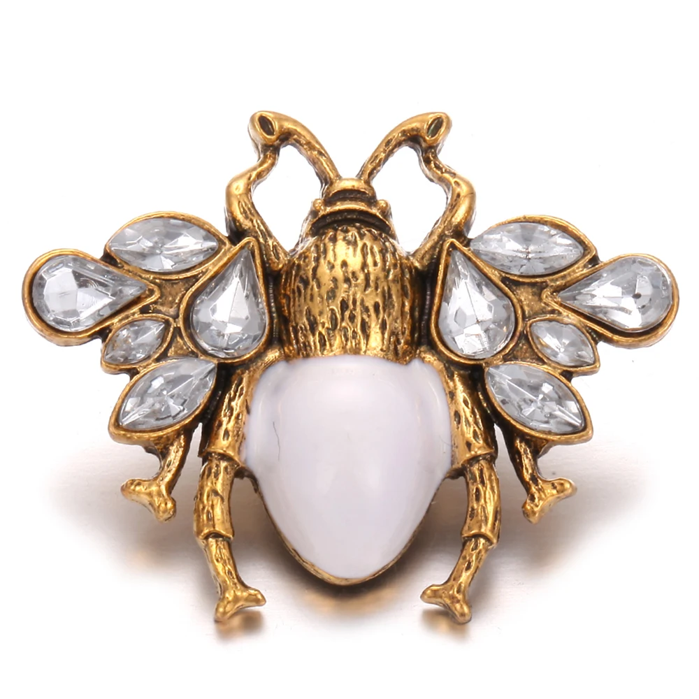 6 шт./лот новинка большие ювелирные изделия хрустальные стразы пчела 18 мм кнопки