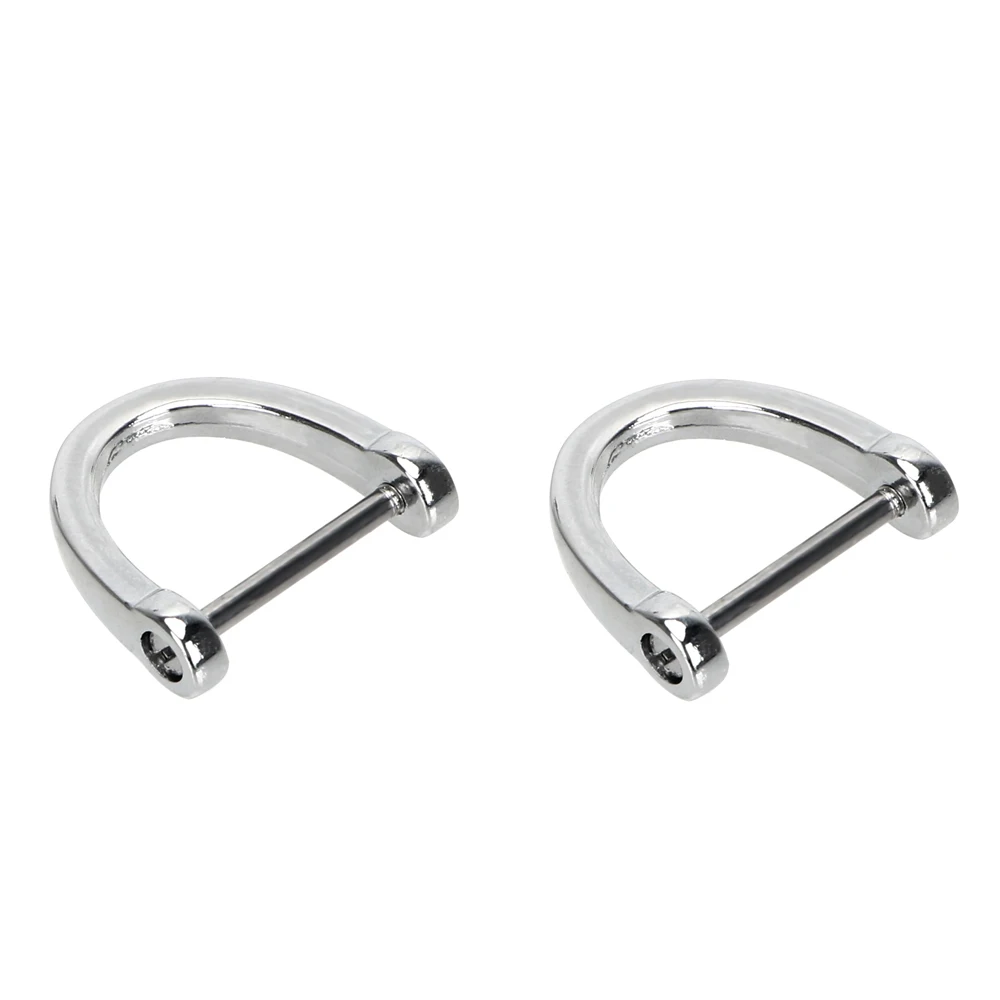 2pc Silver YOSOLO металлический брелок для ключей с толстым стержнем, аксессуары для интерьера, классическое кольцо для ключей в форме D подковы, держатель для ключей - Название цвета: 2pc Silver