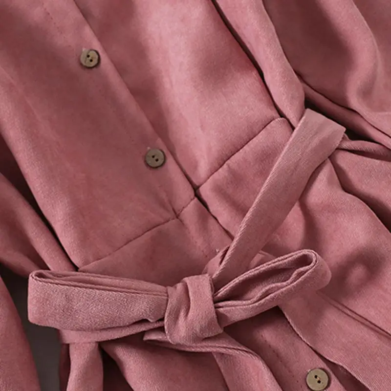 

Women Winter Dress O Neck Long Flare Sleeve Sashes High Waist Ruffles Hem Blue Pink 6 Colors Mori Girl Chic Shirt Dress