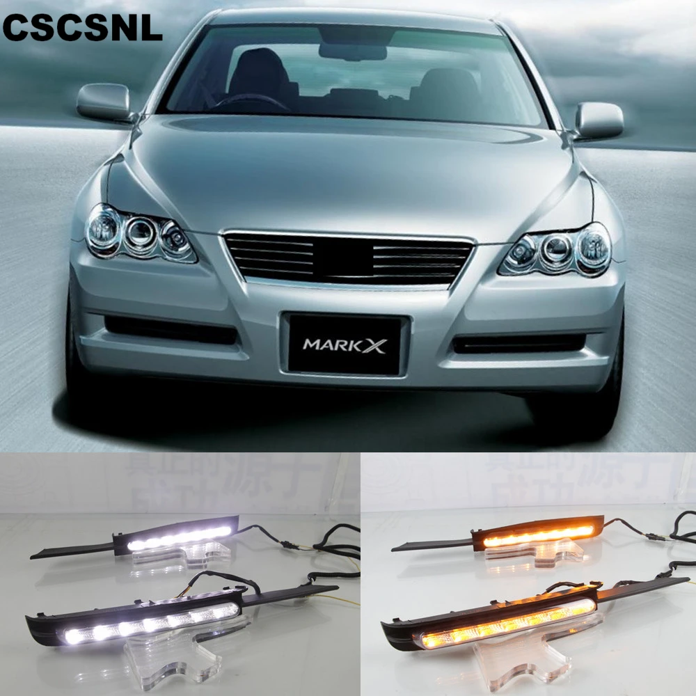 CSCSNL 1 пара DRL для Toyota MARK X REIZ 2004 2005 2006 2007 2008 2009 светодиодный Дневной светильник с