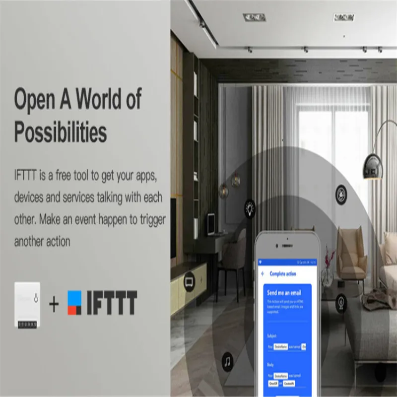 Умный двухсторонний мини-переключатель SONOFF с поддержкой Wi-Fi и управлением через