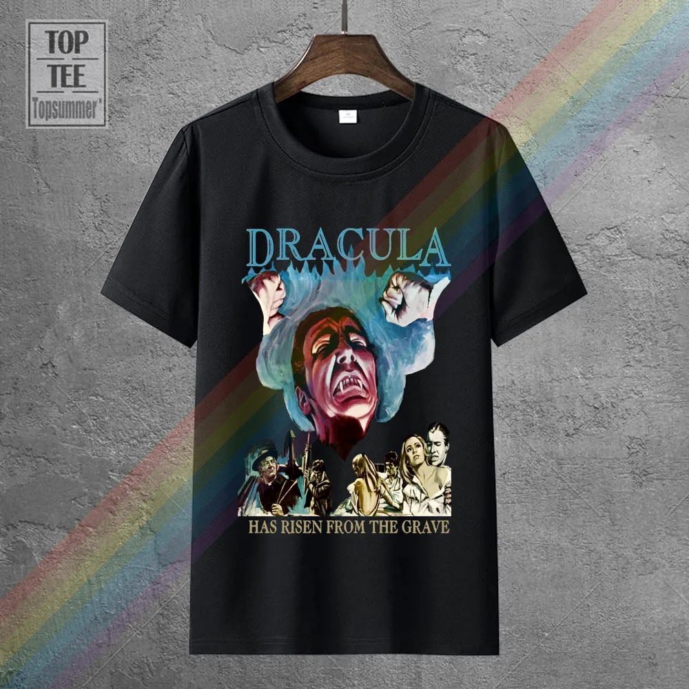 

Dracula Has Risen From The Grave Poster Mens Tshirts Men Streetwear 2019 T Shirt Fashion 2019 T-Shirt 100% Cotton