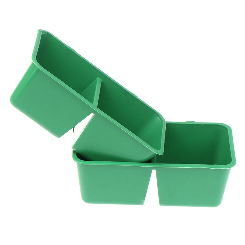

2pc 2 in 1 Parrot Food Water Bowl Dual Feeding Cup Plastic Bird Pigeons Cage Water Food Feeder Parrot Pet Aviary Water Bowl