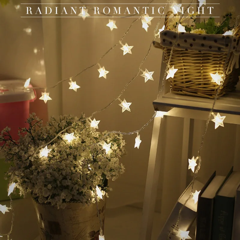 Оптовая продажа светодиодный гирлянда в форме звезды для праздника