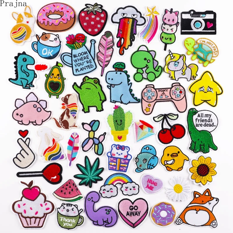 Мультфильм нашивки в виде динозавра для одежды термоклейкие патчи с милыми