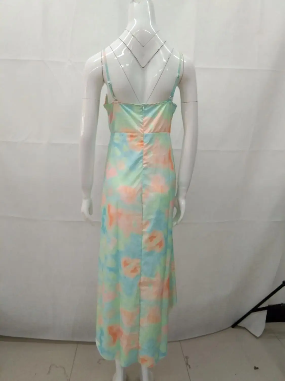 

2021 summer dress ladies fashion sexy strap dress irregular tie-dye halter strap dress dress women
