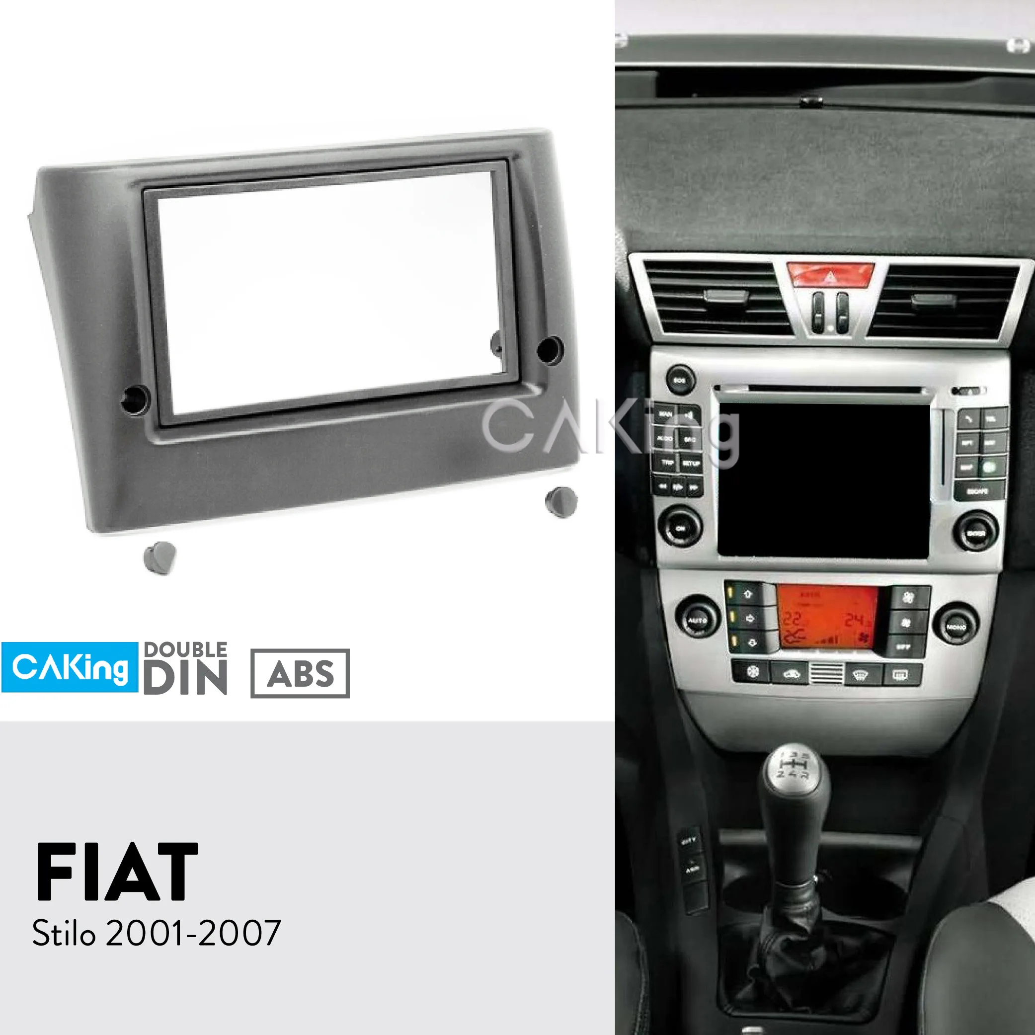 Двойная Din Автомобильная радиопанель Fascia Для FIAT Stilo 2001 2007 комплект для установки