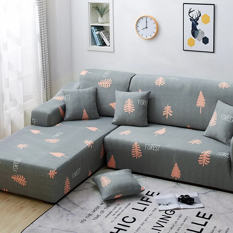

Modern Elasticity Colorful Sofa Cover For Spring summer for Living Room Sectional Corner L-shape Sofa Cover 1/2/3/4 Seater