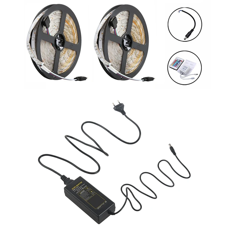 

12V 5A 60W адаптер питания для Светодиодный светильник RGB SMD 3528 5050 & 10M 600 светодиодный s 3528 Smd Rgb 2X 5M светодиодный светильник