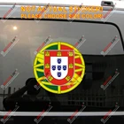 Наклейка с португальским флагом, виниловая, отражающая, глянцевая