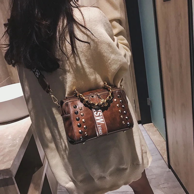 BXX Sac/2019 Модные осенние зимние роскошные женские сумки дизайнерские заклепки