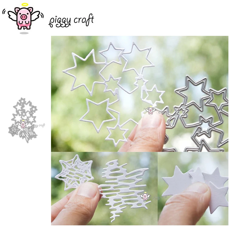 

Piggy Craft metal cutting dies cut die mold Various star clusters Scrapbook paper craft knife mould blade punch stencils dies