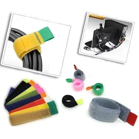 

12 pcs Cable Clutter Collection Regulator Velcro Clamp 444435409