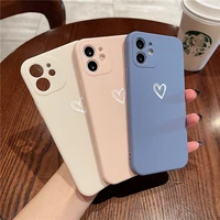 phone case for iphone 13 mini 11 12 pro max 12 mini xr x xs max 7 plus 8 plus se 2020 love heart candy color shockproof cover