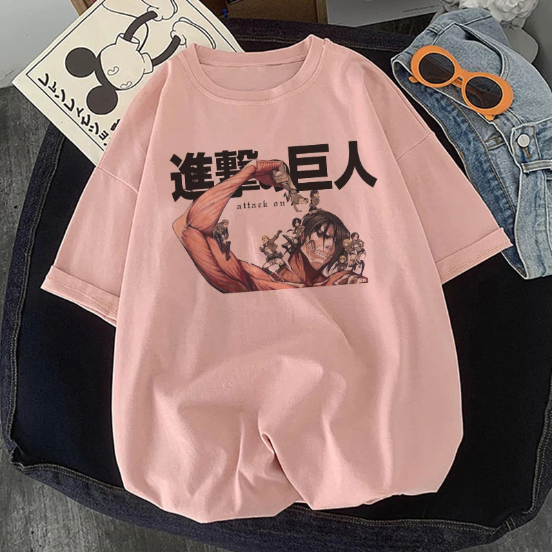 

Japanese Anime y2k Attack On Titan Women's T-shirt LeviAckerman Eye Punk Tops Summer Harajuku Loose Gothic Oversized t-shirt