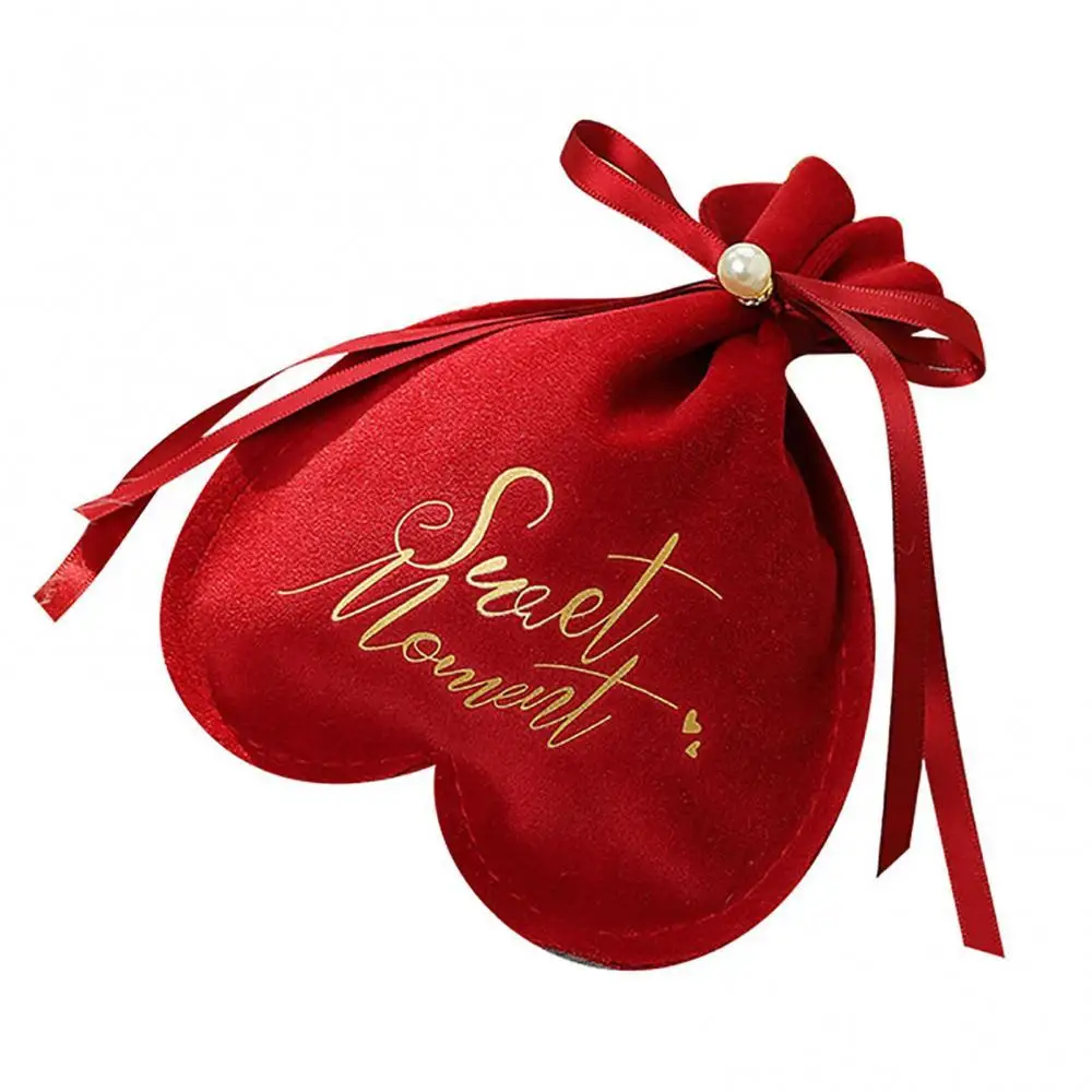 

2021 heart-shaped design candy storage bag bag wedding decoration gift box party supplies with drawstring