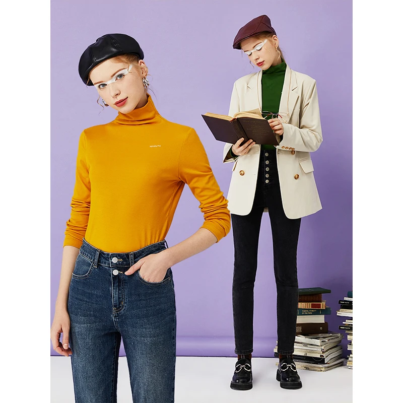 

Toyouth Fashion Autumn Women Long Sleeve T-Shirts Ins Casual Loose Black Basic Top Printed Tee Shirt For Female Girl