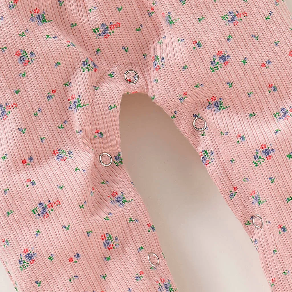 Коллекция года, комбинезон для новорожденных девочек и мальчиков, roupa de bebes, пижама с длинными рукавами, оборками и цветочным рисунком Комбинезоны для детей возрастом от 0 до 18 месяцев, одежда для малышей, 923