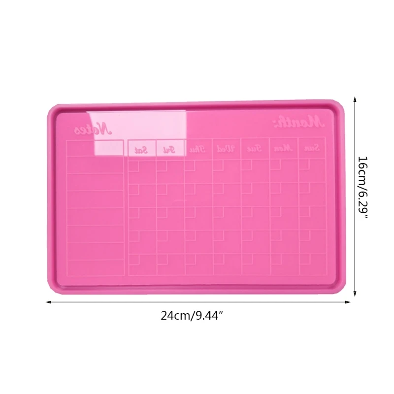 

Calendar Recording Board Epoxy Resin Mold Fruit Tray Plate Coaster Silicone Mould Handmade DIY Crafts Casting Tool E56F