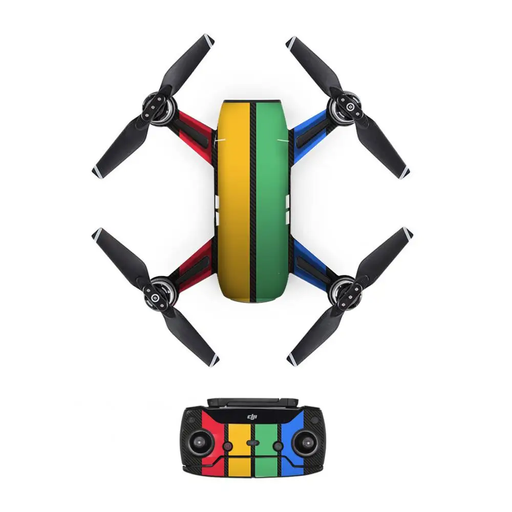 

Colour Style Decal PVC Skin Sticker For DJI Spark Drone + Remote Controllers + 3 Batteries Protection Film Cover