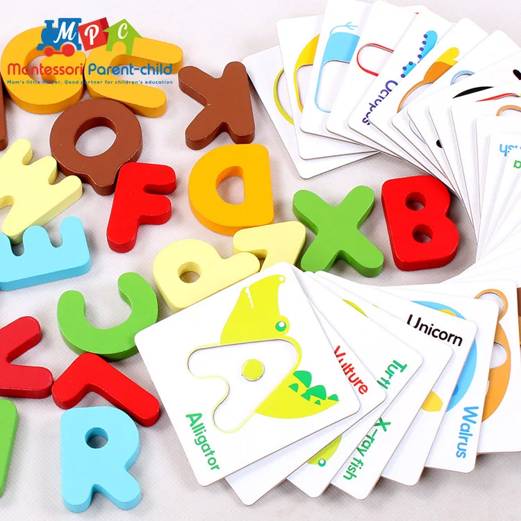 

Baby English Learning Word Card Pocket Flash Cards Preschool Montessori Educational Toys Letters Alphabet ABC Numbers