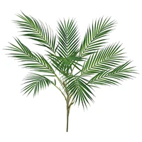 simulated tropical palm leaf bushes green plastic areca palm plants 9 leaves per bushel