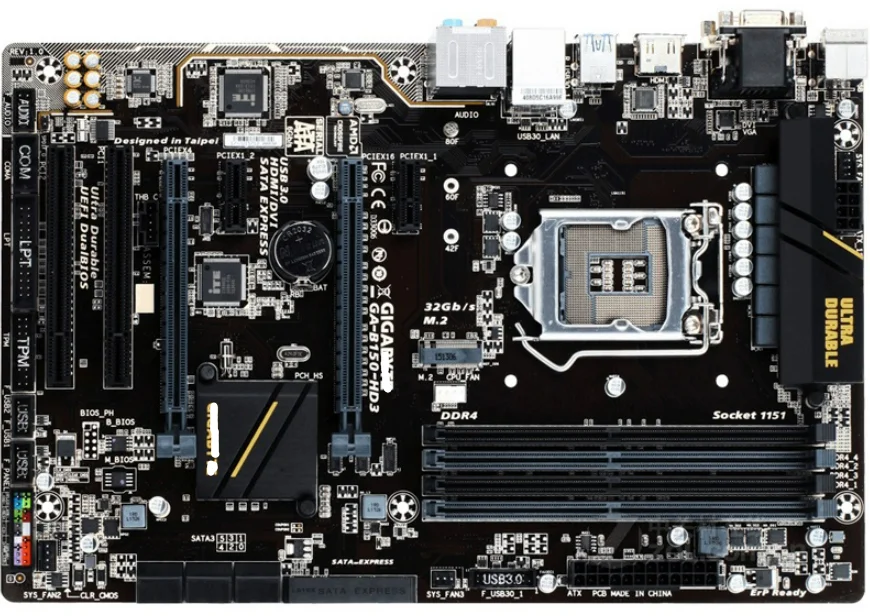 

GA-B150-HD3 Desktop Motherboard B150-HD3 B150 LGA 1151 DDR4 Core i7 i5 i3 64G SATA3 USB3.0 VGA DVI HDMI M.2 ATX