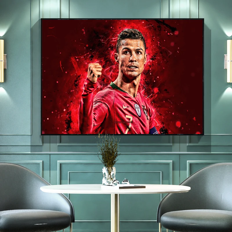 

Football Star Leo Messi Cristiano Ronaldo CR7 Posters And Prints Canvas Painting Wall Art Pictures For Living Room Decor